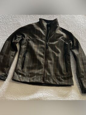 Stormtech Sport Women's Performance Jacket Brown Beige Plaid Pattern size S